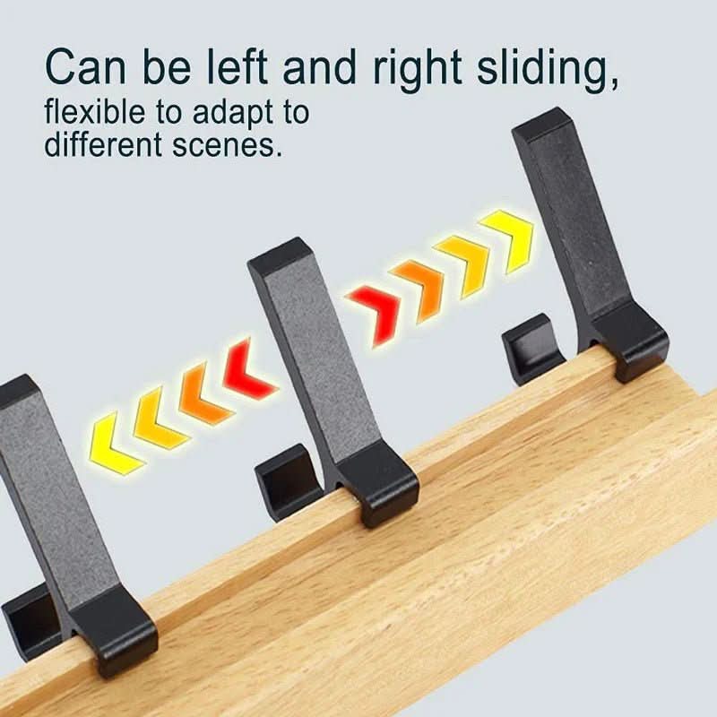 Nordic Wall Hook Rack With Adjustable Metal Hooks