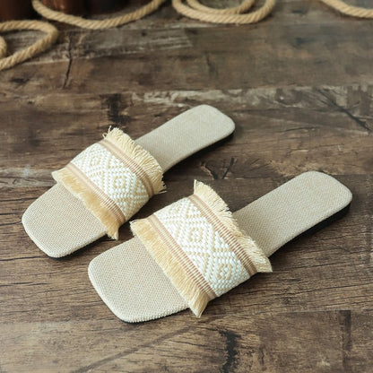 Boho Fringe Flats