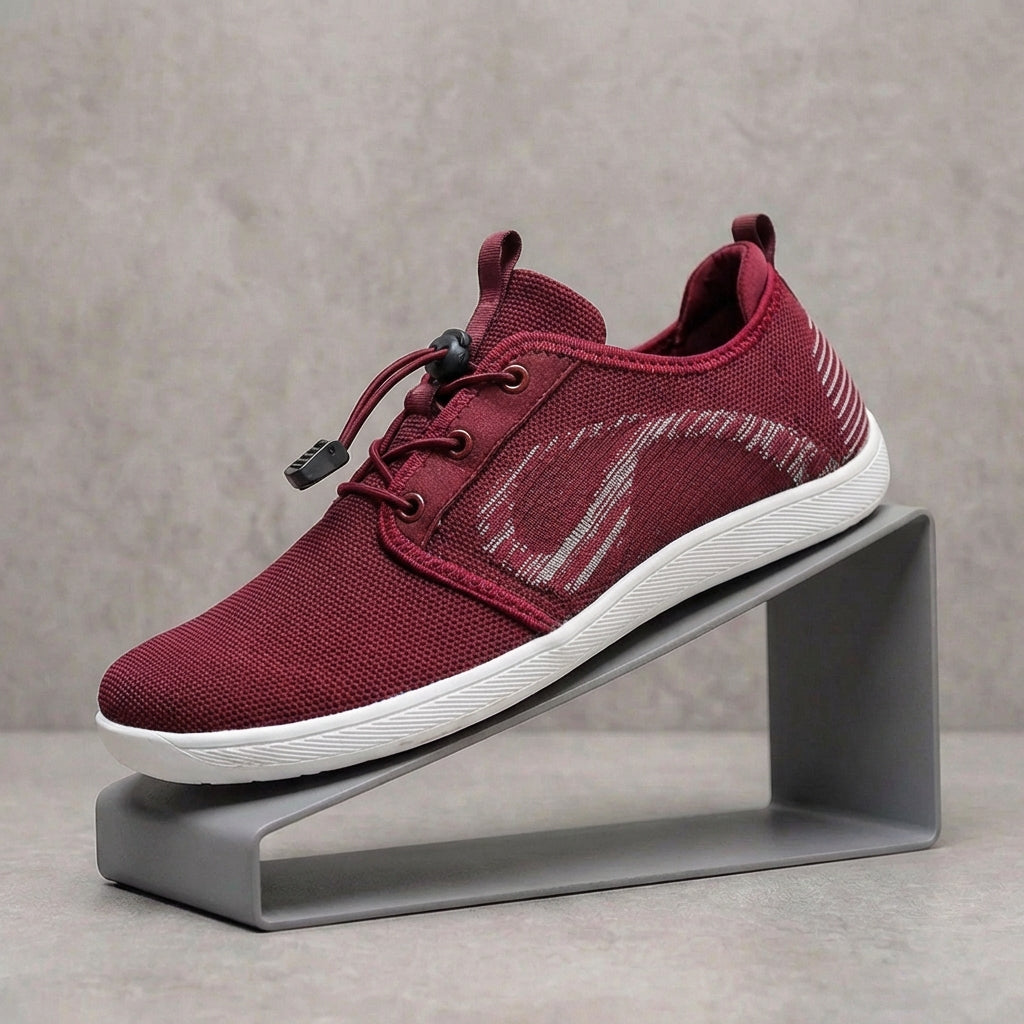 Elevated Minimalist Knit Low-Top Sneaker with Flexible Sole and Toggle Closure