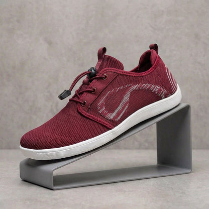 Elevated Minimalist Knit Low-Top Sneaker with Flexible Sole and Toggle Closure