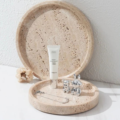 Travertine Stone Tray With Smooth Surface