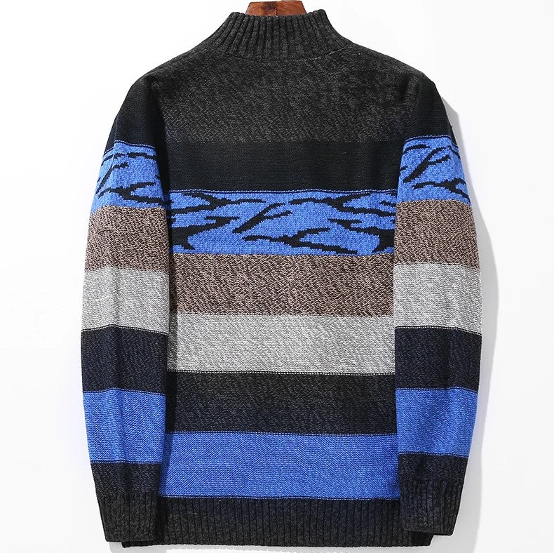 Color-Block Wool Cardigan