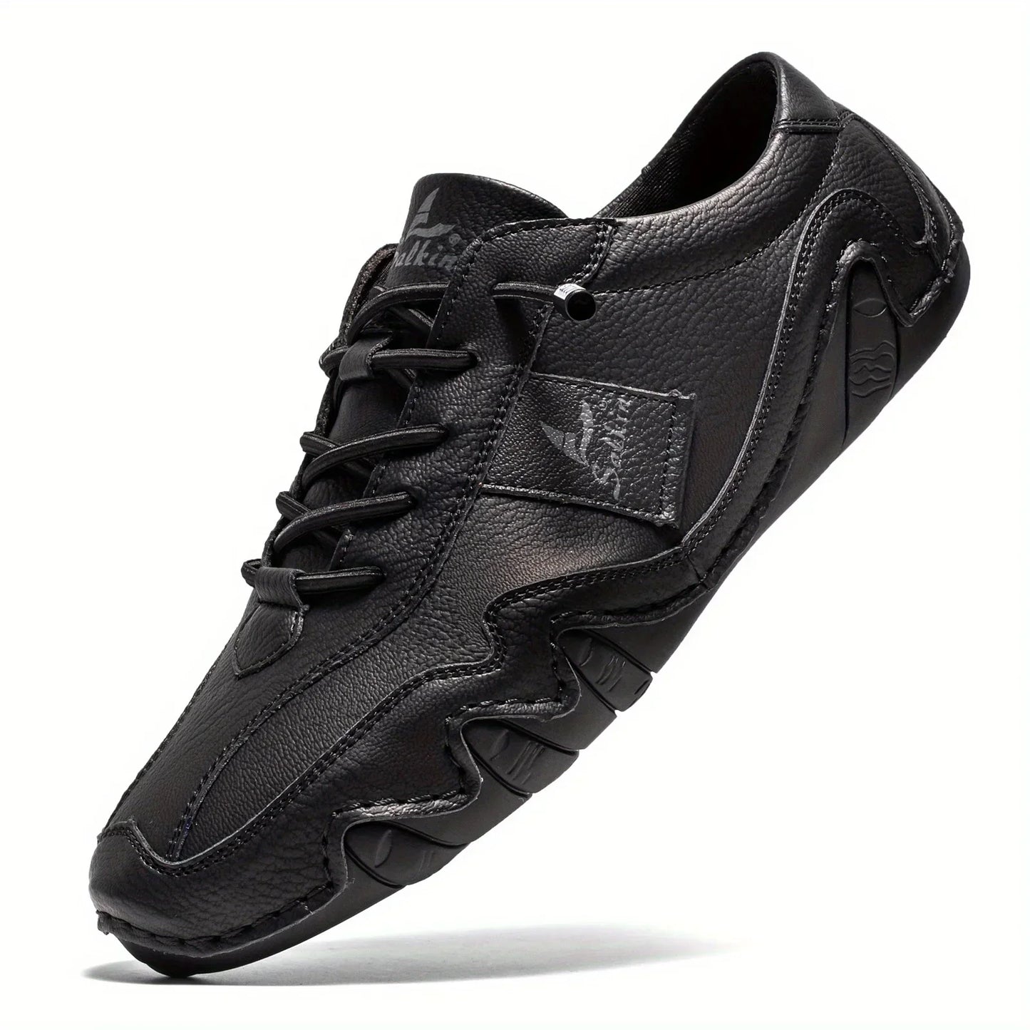 Oscar Low-Top Lace-Up Shoes | Contrast Stitching Ankle-Height Lace-Up Shoes