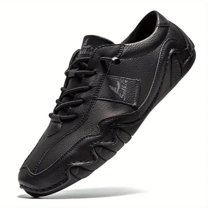 Oscar Low-Top Lace-Up Shoes | Contrast Stitching Ankle-Height Lace-Up Shoes