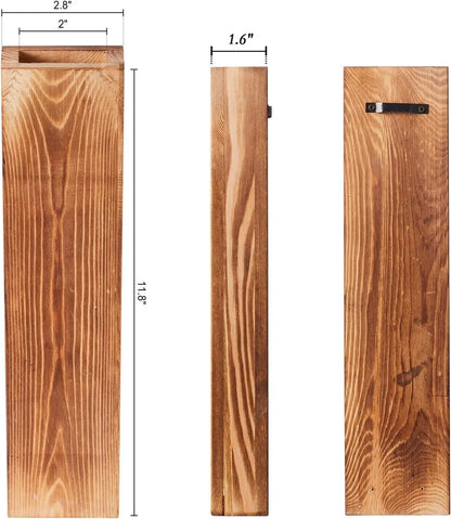 Minimalist Wooden Wall Vase With Visible Grain