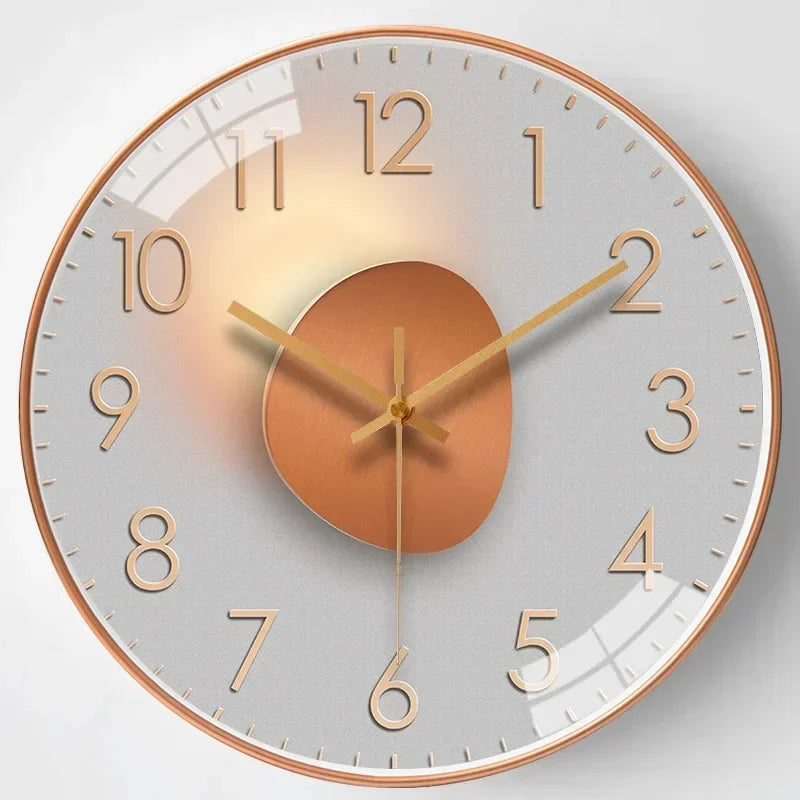 Modern Acrylic Mirror and Plastic Wall Clock