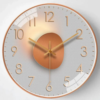 Modern Acrylic Mirror and Plastic Wall Clock