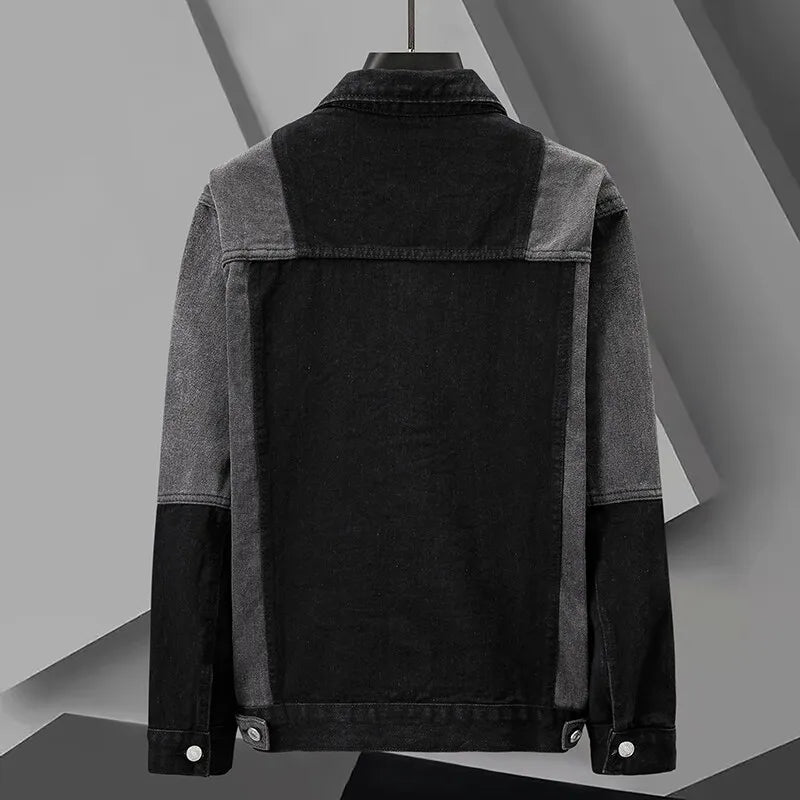 Denim Split-Panel Jacket