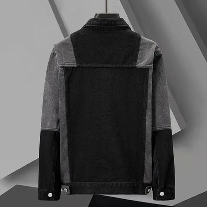 Denim Split-Panel Jacket