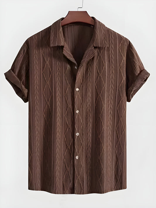 3D-Printed Geometric Casual Shirt