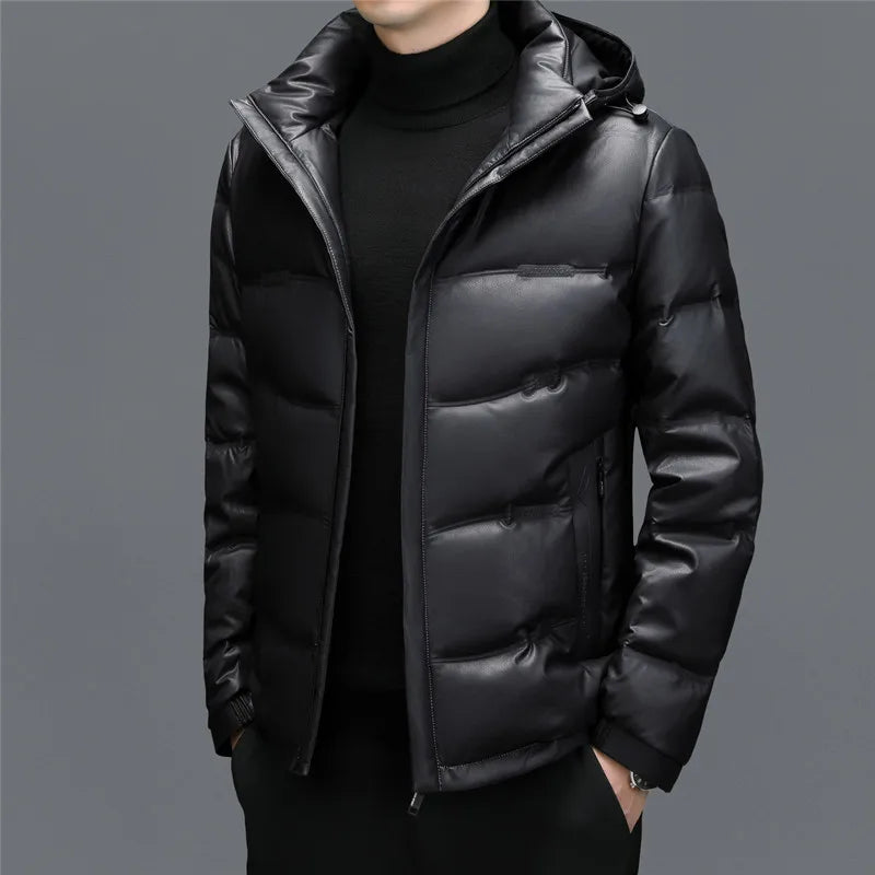 Samuel Quilted Puffer Jacket | Hooded Solid Zipper Puffer Jacket