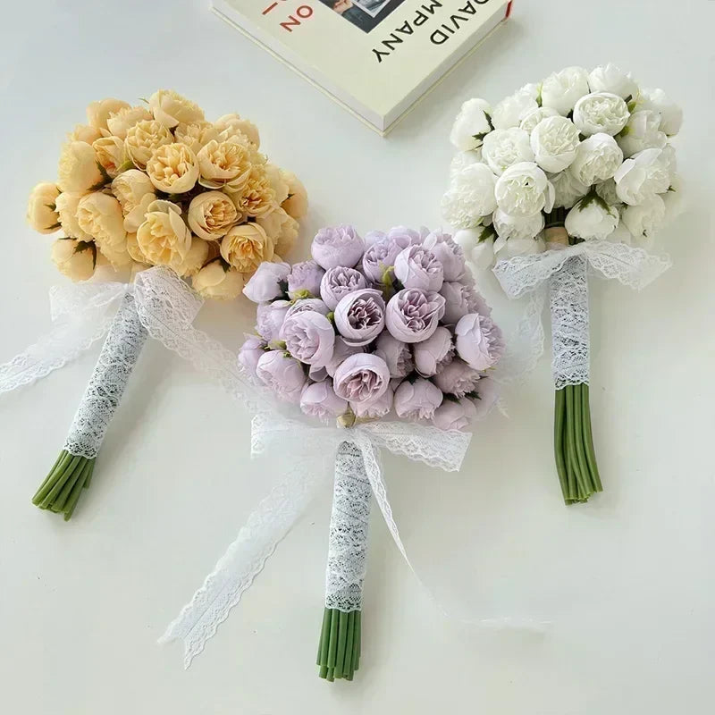 Classic Silk Peony Bouquet