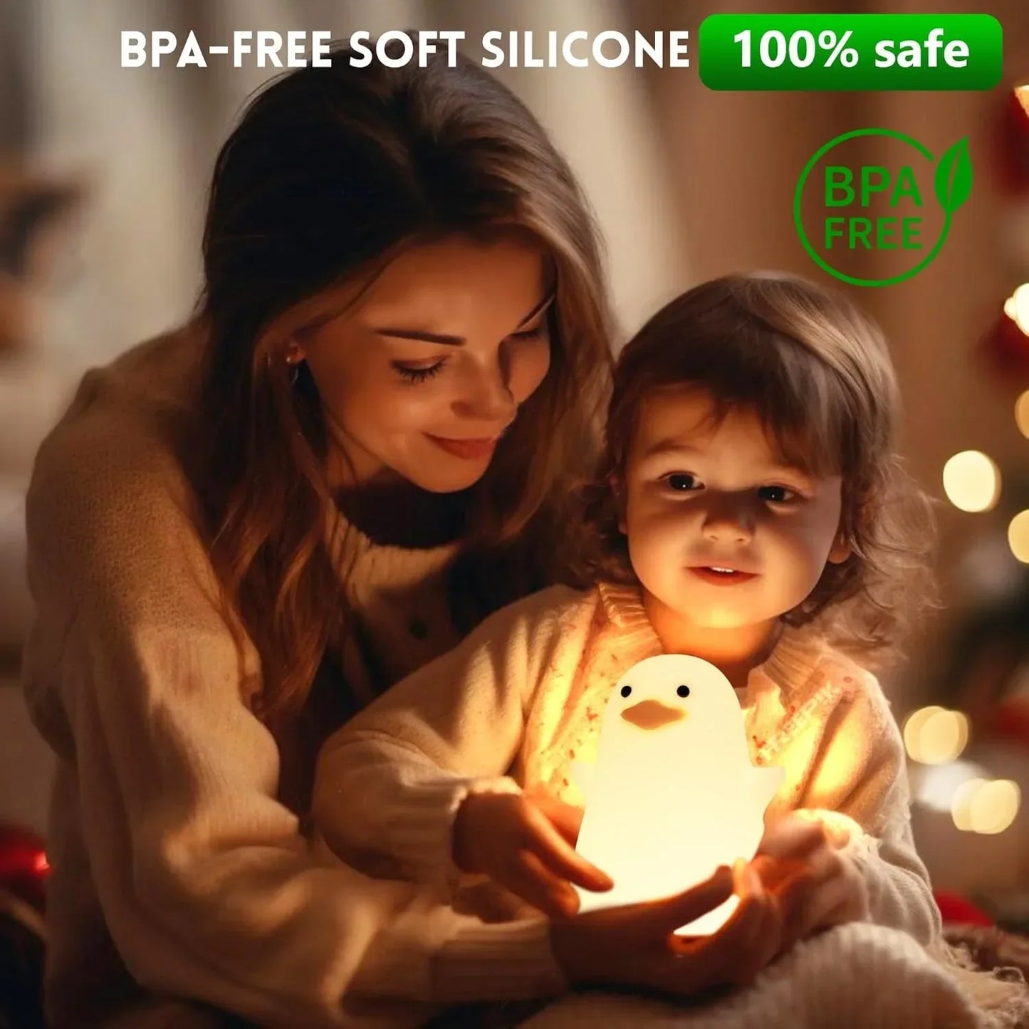 Silicone Duck Night Light With Touch Control