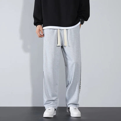 George Relaxed Fit Track Pants | Striped Drawstring Track Pants