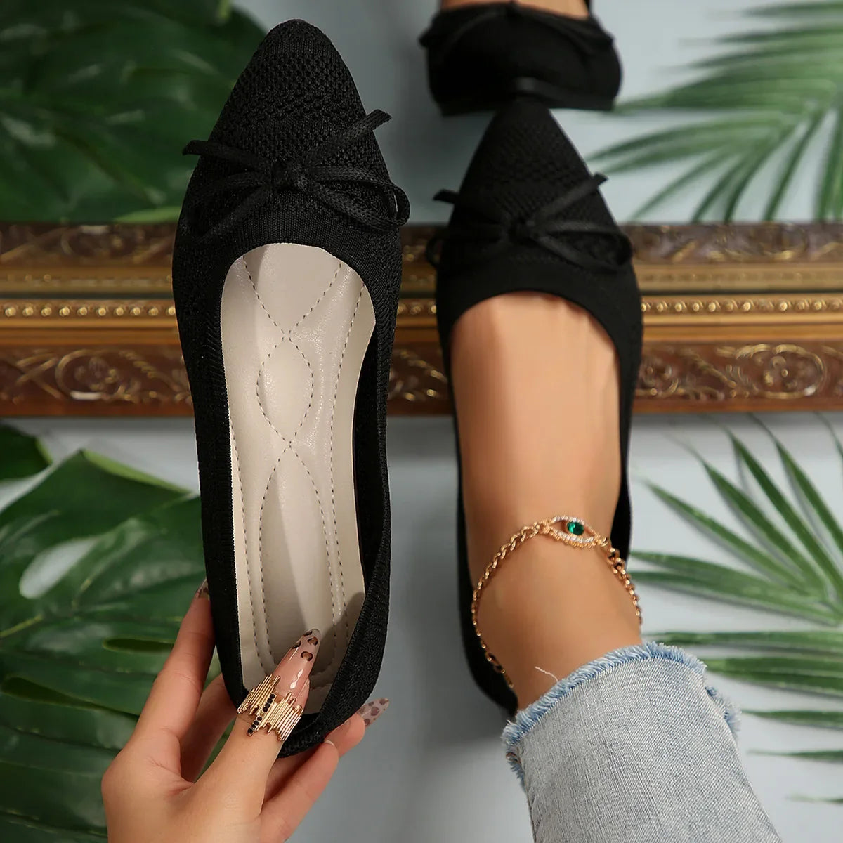 Bow-Knit Flats