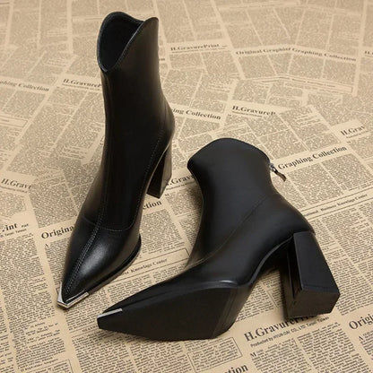 Chrome Tip Chelsea Leather Boot