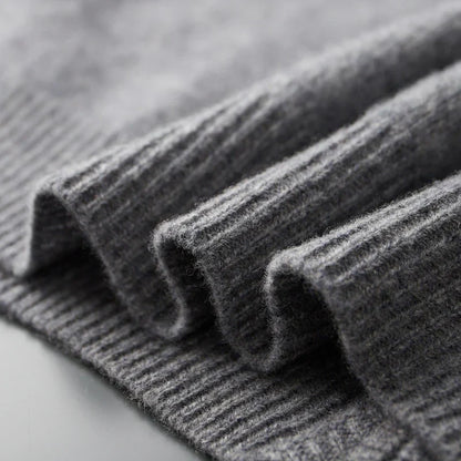Oliver Mock Neck Knit Jacket | Zip-Up Ribbed Trim Jacket