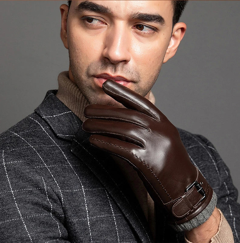 Henry Fitted Gloves | Buckle Strap Wrist-Length Gloves