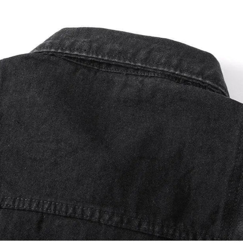 Denim Split-Panel Jacket