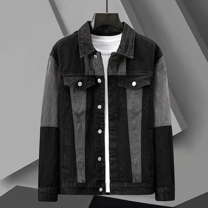 Denim Split-Panel Jacket