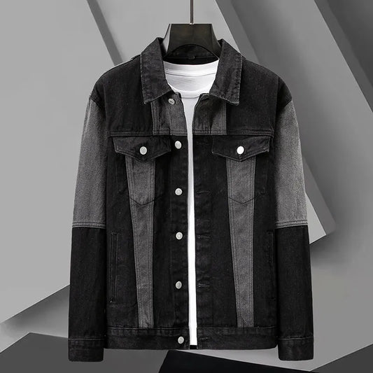 Denim Split-Panel Jacket