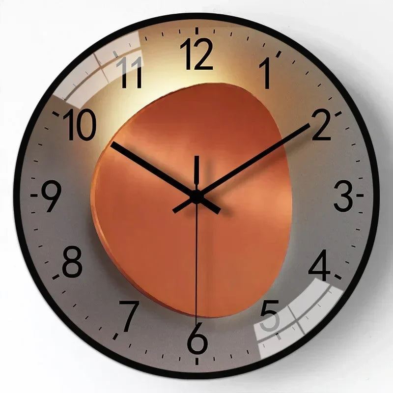 Modern Acrylic Mirror and Plastic Wall Clock