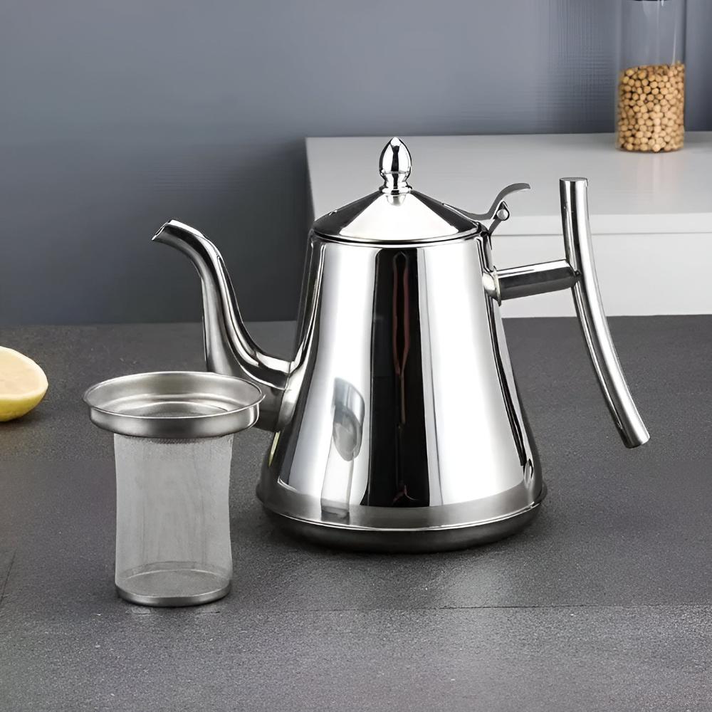 Modern Stainless Steel Teapot with Infuser