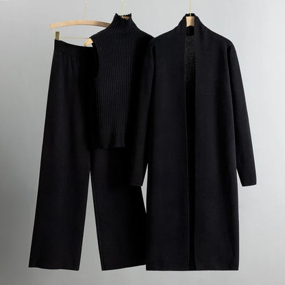 Isabella Three-Piece Set | Relaxed Fit Casual Duster Cardigan