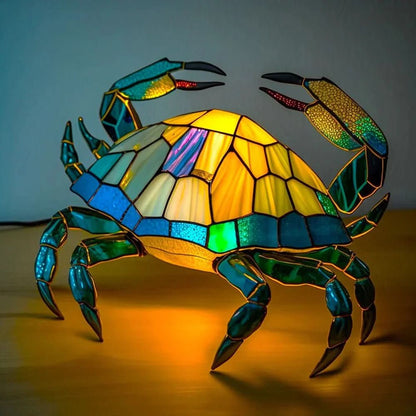 Art Nouveau Stained Resin Table Lamp