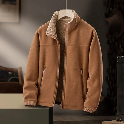 Sebastian Relaxed Fit Jacket | Sherpa Lined Zip Front Jacket