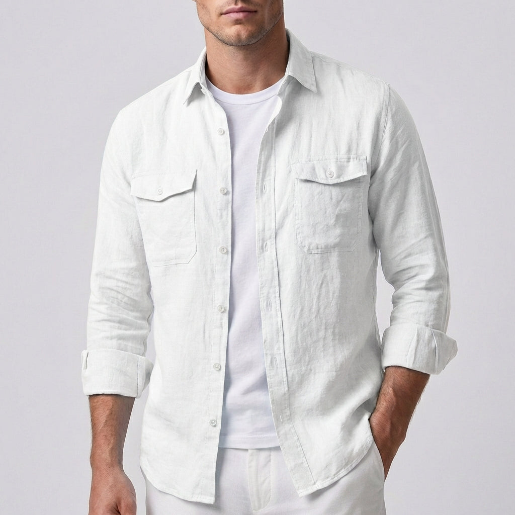 Lincoln Relaxed Button-Down Shirt with Chest Pockets