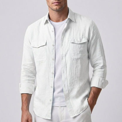 Lincoln Relaxed Button-Down Shirt with Chest Pockets