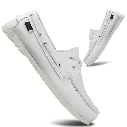 Thomas Leather Slip-On Boat Shoes – Color-Blocked Low-Top Design