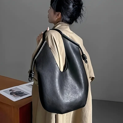 Rosie Slouchy Tote Bag | Knotted Detail Top Handle Tote Bag
