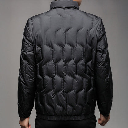Jack Quilted Stand Collar Puffer Jacket | Zip Up Hip-Length Puffer Jacket