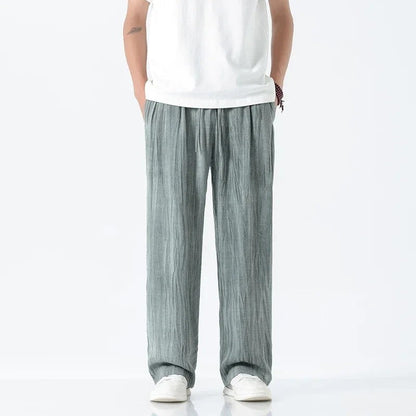 Straight-Fit Linen Pants