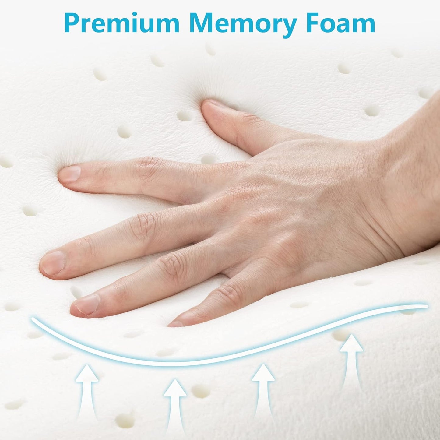 Contoured Memory Foam Pillow With Ergonomic Support